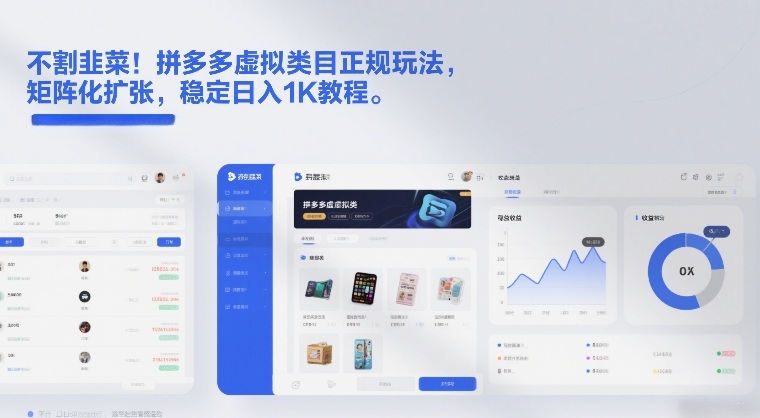 不割韭菜！拼多多虚拟类目正规玩法，矩阵化扩张，稳定日入1K教程【揭秘】-网创项目总站