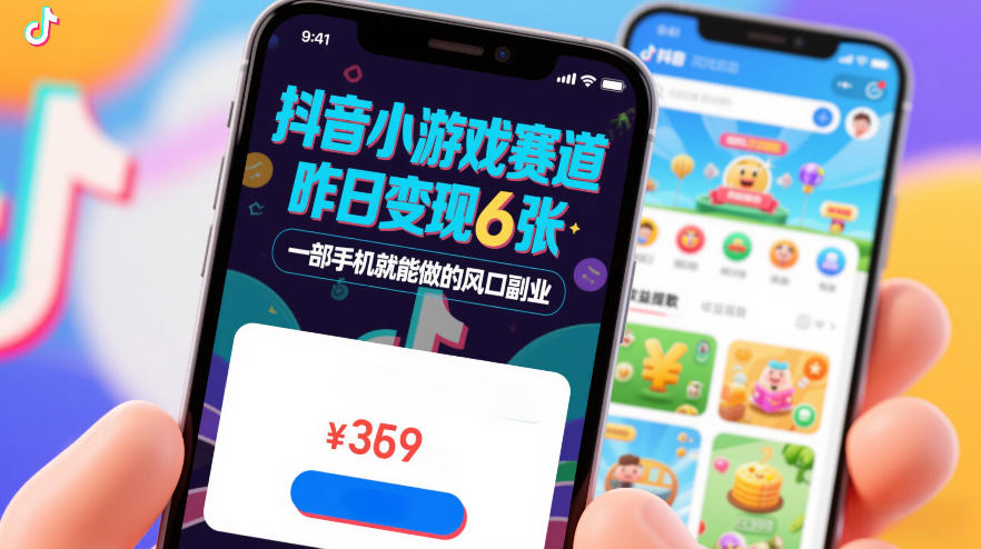 抖音小游戏赛道，昨日变现600+，零基础一部手机就能做的风口副业【揭秘】-网创项目总站