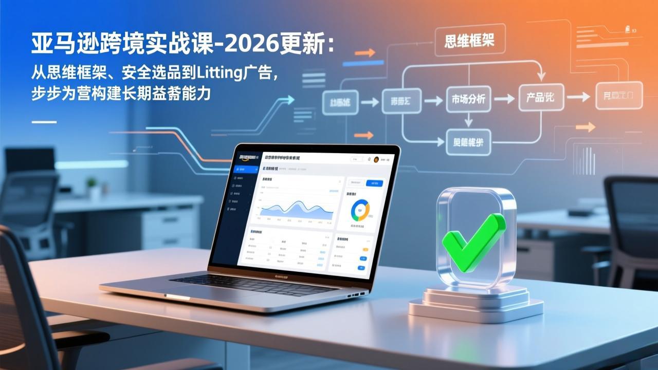 亚马逊跨境实战课-2026更新：从思维框架、安全选品到Listing广告，步步为营构建长期盈利能力-网创项目总站
