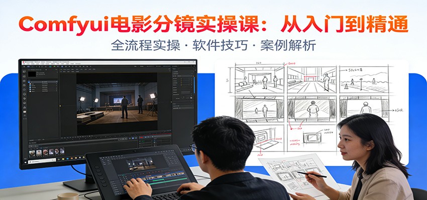 ComfyUI电影分镜实操课：分镜一致性，全流程AI视频制作，零基础也能做专业分镜-网创项目总站