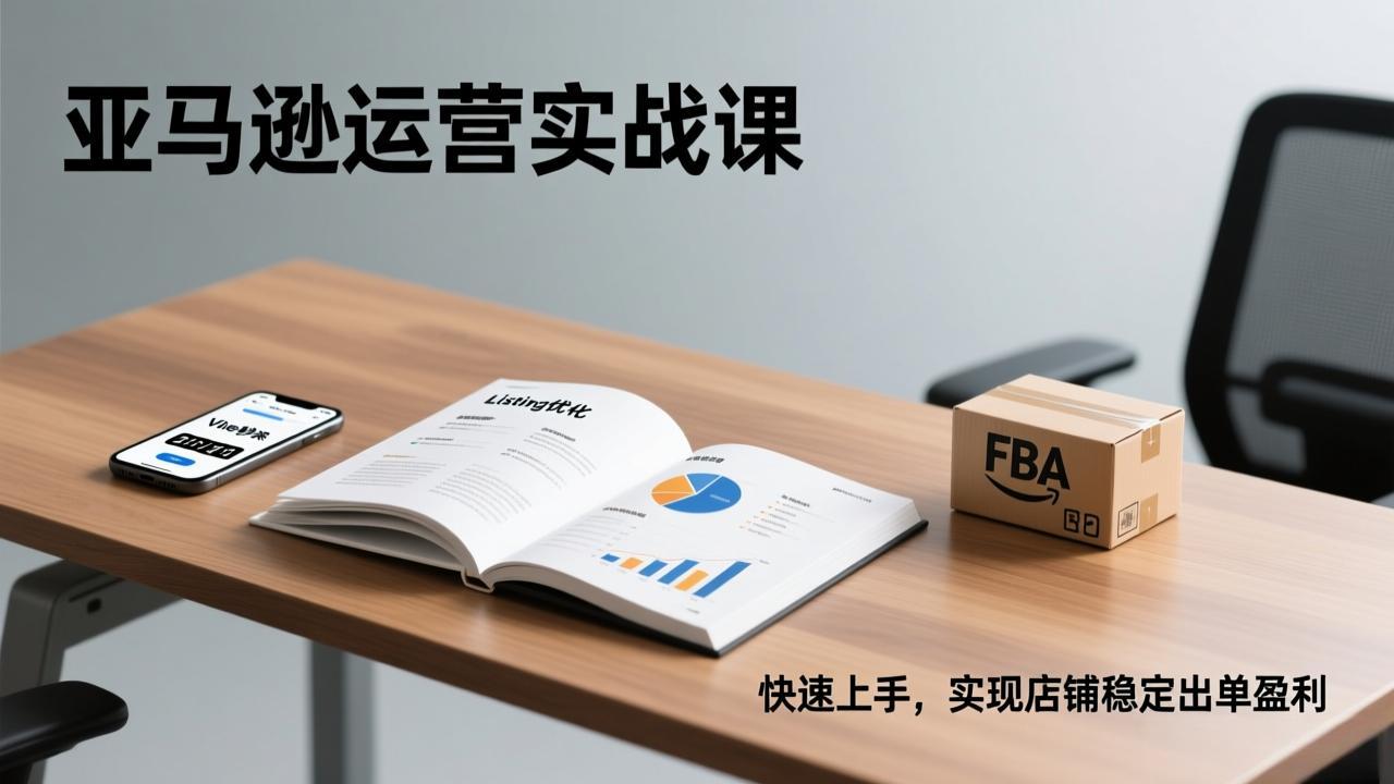 亚马逊运营实战课，Listing优化、Vine秒杀、FBA发货，快速上手，实现店铺稳定出单盈利-网创项目总站