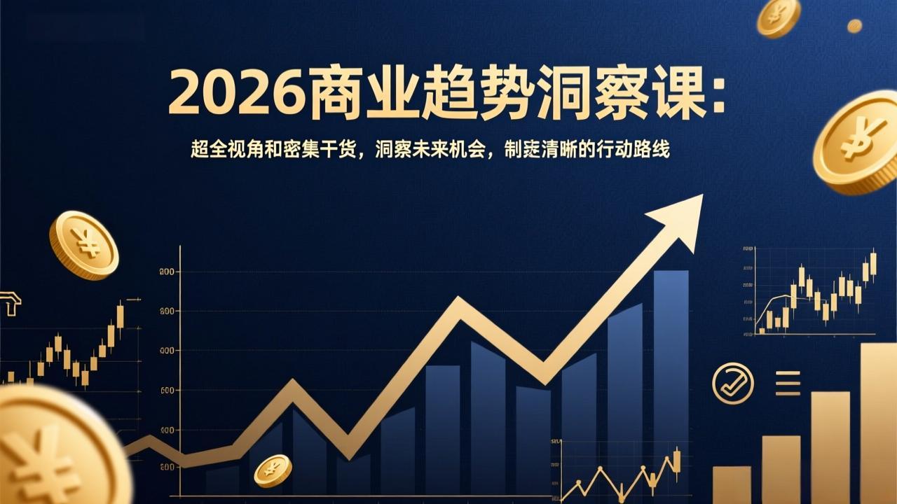 2026商业趋势洞察课：超全视角和密集干货，洞察未来机会，制定清晰的行动路线-网创项目总站