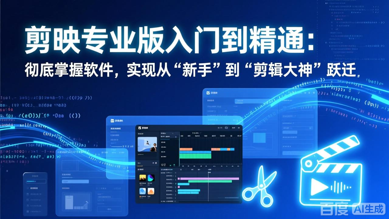 剪映专业版入门到精通：彻底掌握软件，实现从“新手”到“剪辑大神”跃迁-网创项目总站