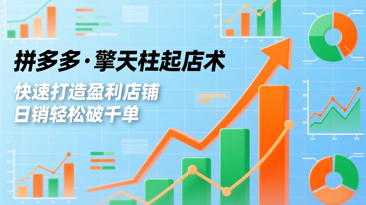 拼多多·擎天柱起店术，爆流布局、利润起飞、不断流，快速打造盈利店铺，日销破千单(更新-网创项目总站