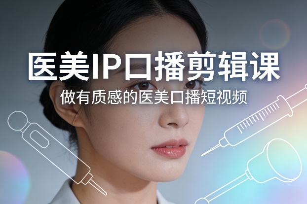 医美IP口播剪辑课，做有质感的医美口播短视频-网创项目总站