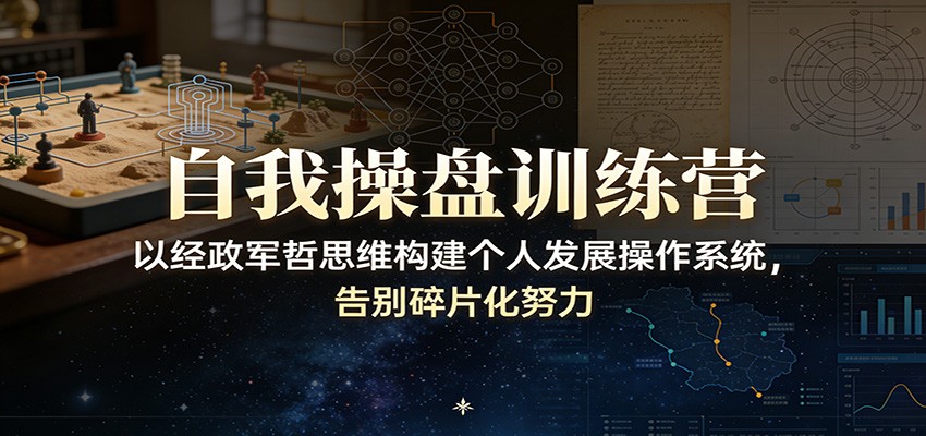 自我操盘训练营：以经政军哲思维构建个人发展操作系统，告别碎片化努力-网创项目总站