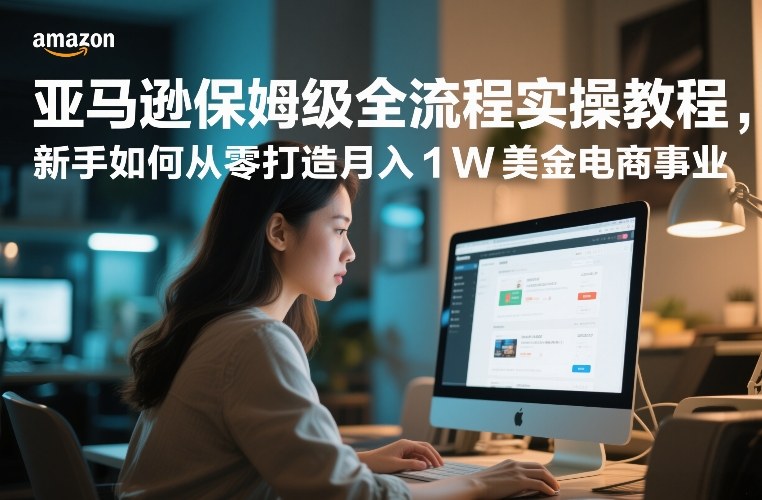 亚马逊保姆级全流程实操教程，新手如何从零打造月入1W美金电商事业-网创项目总站