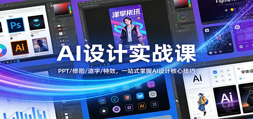 AI设计实战课：PPT/修图/造字/特效，一站式掌握AI设计核心技巧-网创项目总站