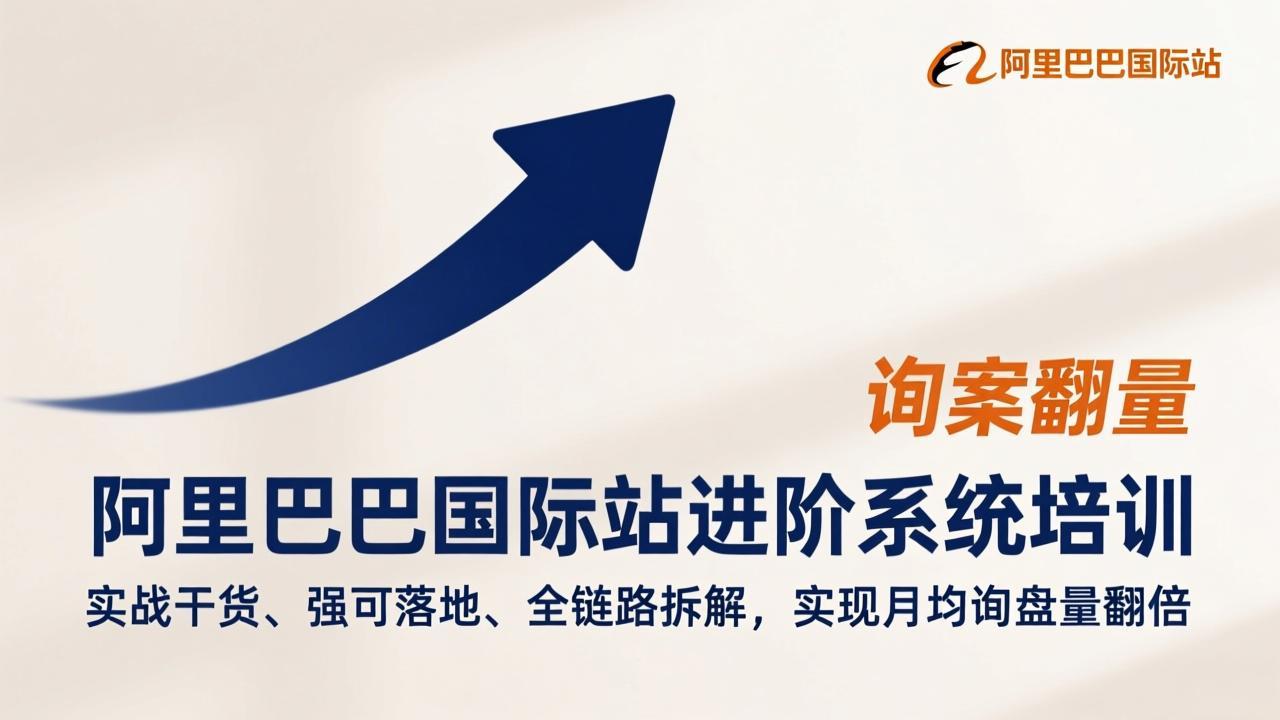 阿里巴巴国际站进阶系统培训，实战干货、强可落地、全链路拆解，实现月均询盘量翻倍-网创项目总站