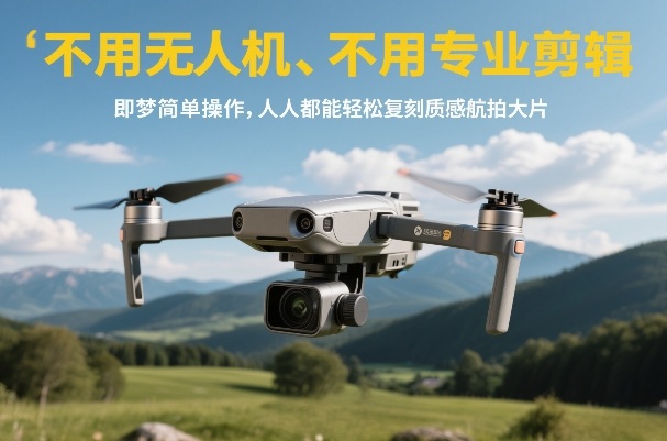 不用无人机、不用专业剪辑,即梦简单操作,人人都能轻松复刻质感航拍大片-网创项目总站