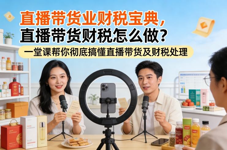 直播带货业财税宝典,直播带货财税怎么做?一堂课帮你彻底搞懂直播带货及财税处理-网创项目总站
