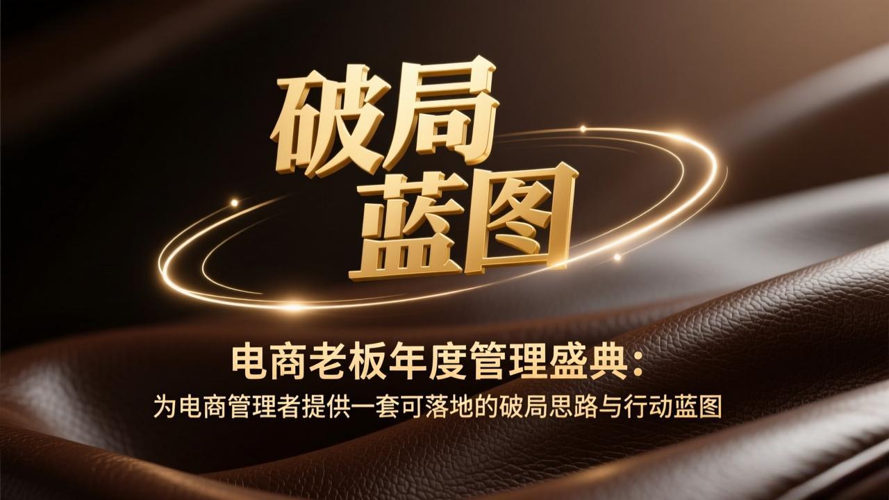 电商老板年度管理盛典：为电商管理者提供一套可落地的破局思路与行动蓝图-网创项目总站