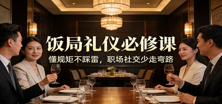 公众号收费文章：《饭局礼仪必修课：懂规矩不踩雷，职场社交少走弯路》-网创项目总站