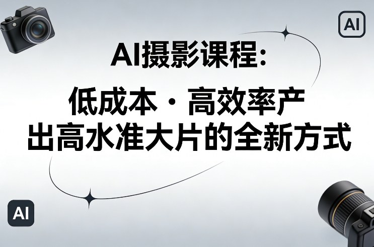 AI摄影课程,低成本高效率产出高水准大片的全新方式-网创项目总站