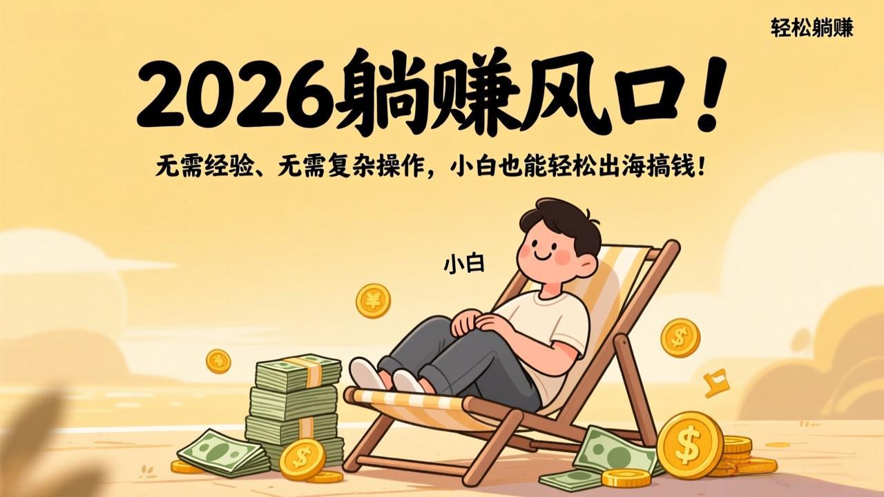 2026躺赚风口！无需经验、无需复杂操作，小白也能轻松出海搞钱！-网创项目总站