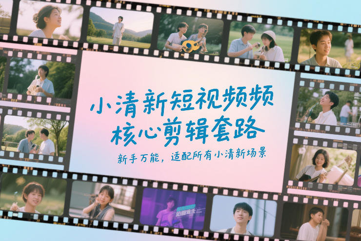 小清新短视频核心剪辑套路，新手万能，适配所有小清新场景-网创项目总站