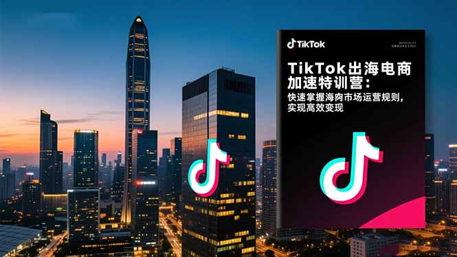 TikTok出海电商加速特训营-更新：快速掌握海外市场运营规则，实现高效变现-网创项目总站