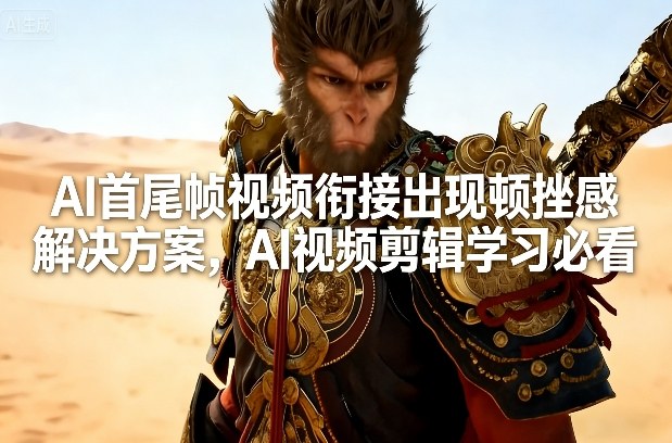 AI首尾帧视频衔接出现顿挫感解决方案，AI视频剪辑学习必看-网创项目总站