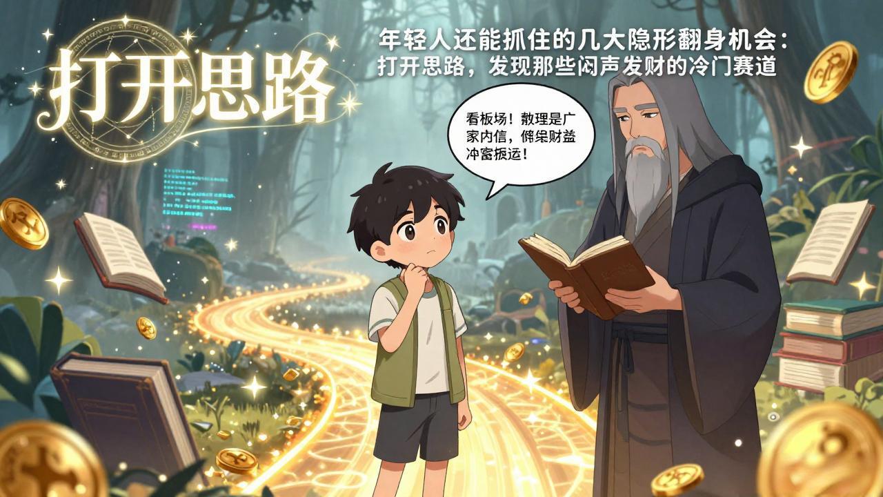 付费文1+2：年轻人还能抓住的几大隐形翻身机会：打开思路，发现那些闷声发财的冷门赛道-网创项目总站