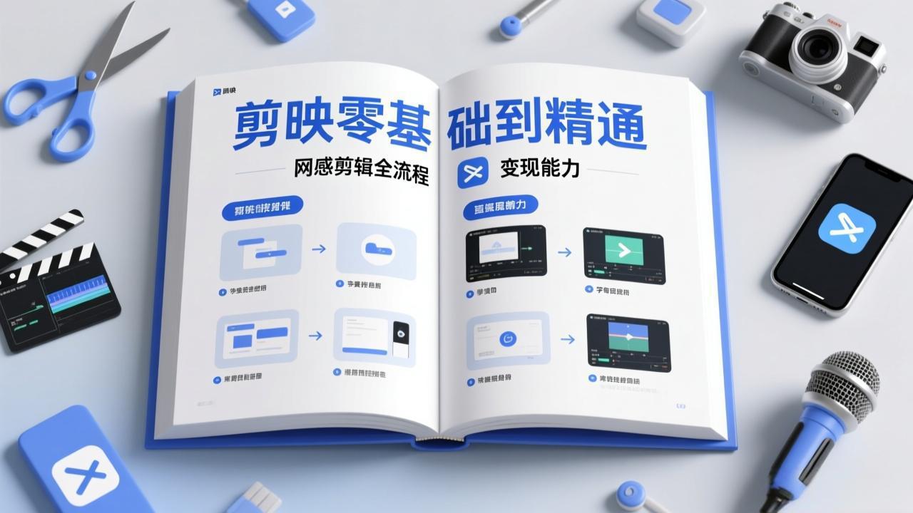 剪映零基础也能快速上手，从入门到精通掌握网感剪辑全流程，掌握能直接变现的剪辑能力-网创项目总站
