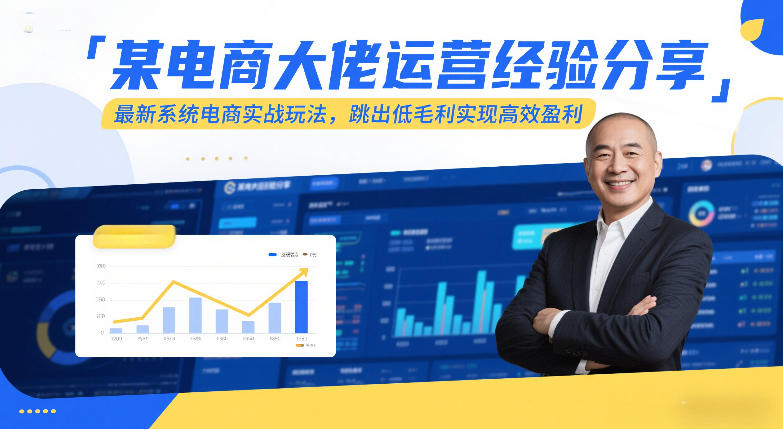 某电商大佬运营经验分享，最新系统电商实战玩法，跳出低毛利实现高效盈利(更新)-网创项目总站
