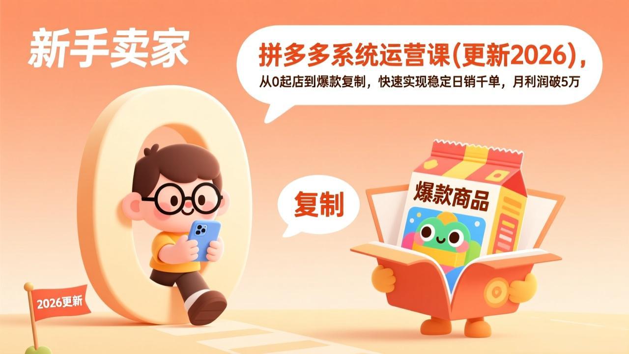 拼多多系统运营课(更新2026-网创项目总站