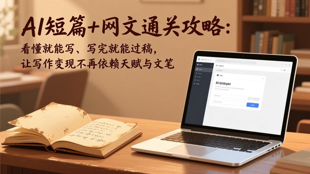AI短篇+网文通关攻略：看懂就能写、写完就能过稿，让写作变现不再依赖天赋与文笔-网创项目总站