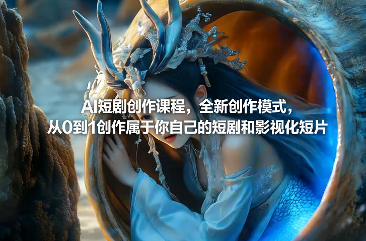 AI短剧创作课程，全新创作模式，从0到1创作属于你自己的短剧和影视化短片-网创项目总站