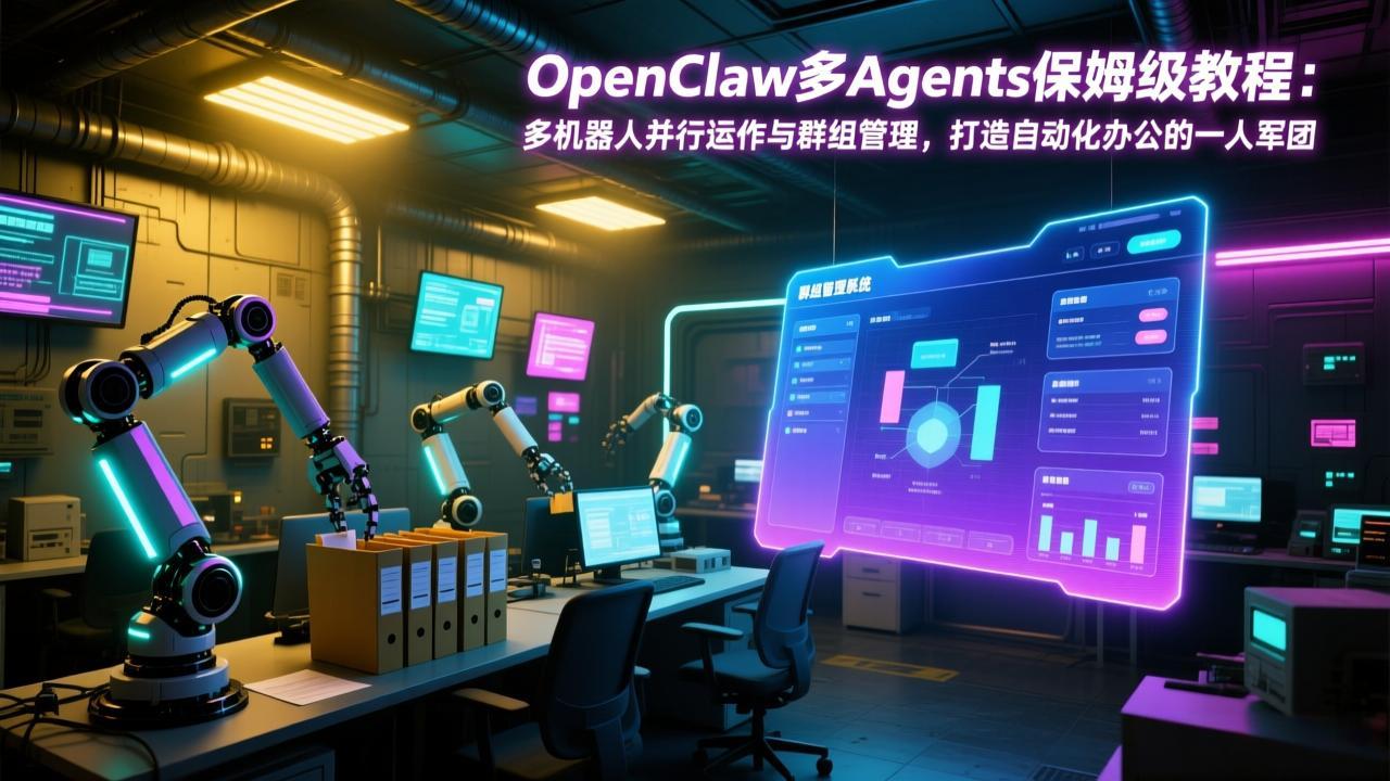 OpenClaw多Agents保姆级教程：多机器人并行运作与群组管理，打造自动化办公的一人军团-网创项目总站