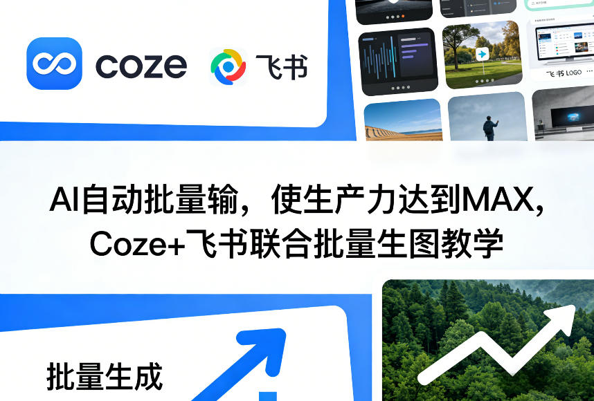 AI自动批量输，使生产力达到MAX，Coze+飞书联合批量生图教学-网创项目总站