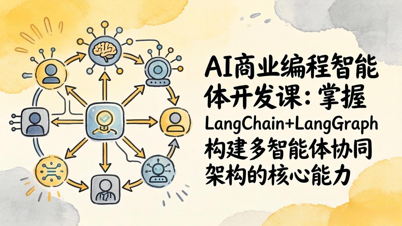 AI商业编程智能体开发课：掌握LangChain+LangGraph构建多智能体协同架构的核心能力-网创项目总站
