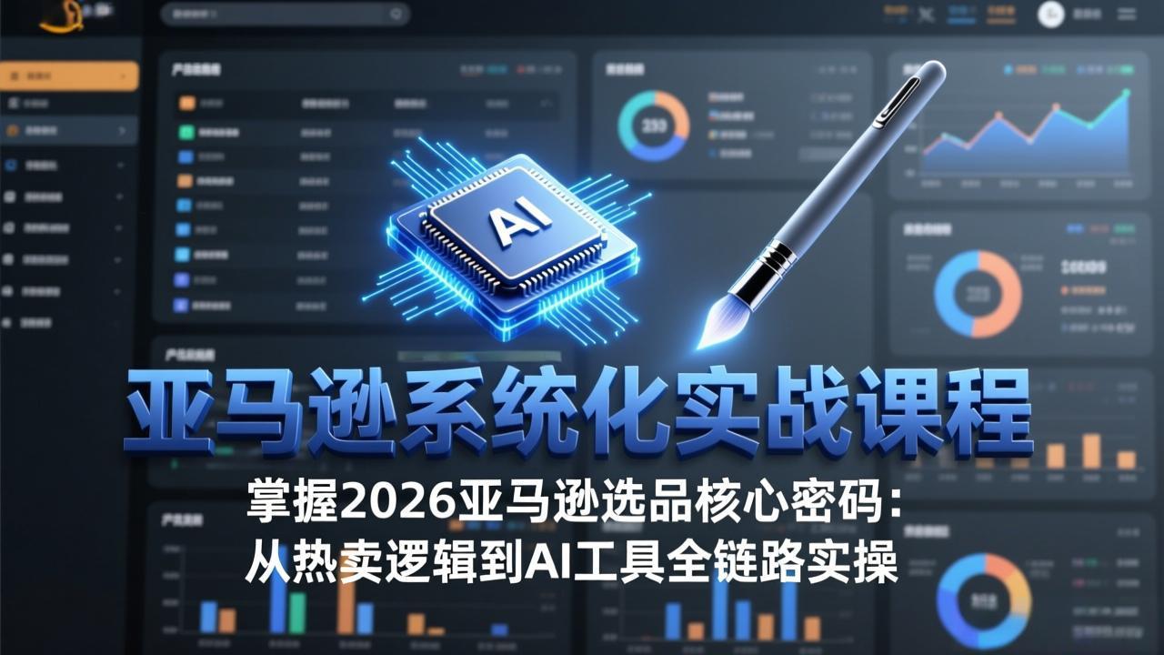 亚马逊系统化实战课-更新3月：2026最新选品方法论，从热卖原因分析到AI作图，提升选品成功率-网创项目总站