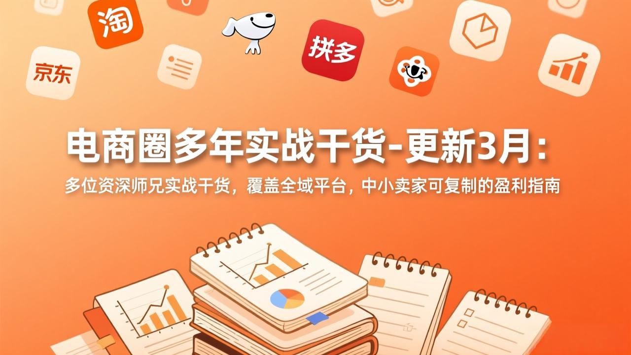 电商圈多年实战干货-更新3月：多位资深师兄实战干货，覆盖全域平台，中小卖家可复制的盈利指南-网创项目总站