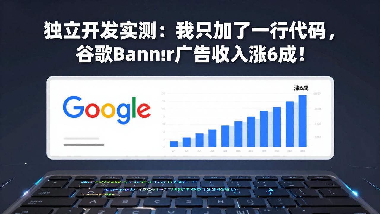 付费文章:独立开发实测:我只加了一行代码,谷歌Banner广告收入涨6成!-网创项目总站