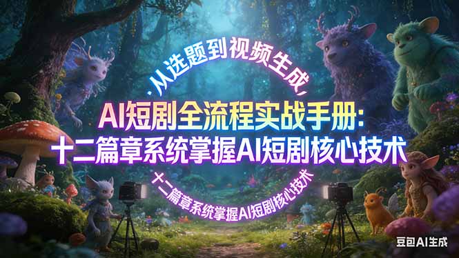 AI 短剧全流程实战手册:从选题到视频生成,十二篇章系统掌握 AI 短剧核心技术-网创项目总站