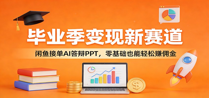 毕业季变现新赛道：闲鱼接单AI答辩PPT，零基础也能轻松赚佣金-网创项目总站