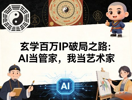 玄学百万IP破局之路:AI当管家,我当艺术家-网创项目总站