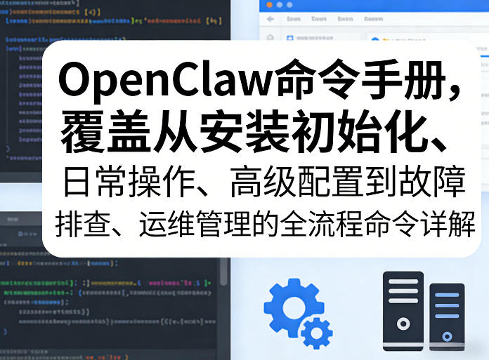 OpenClaw命令手册,覆盖从安装初始化、日常操作、高级配置到故障排查、运维管理的全流程命令详解-网创项目总站