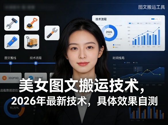 美女图文搬运技术，2026年最新技术，具体效果自测-网创项目总站