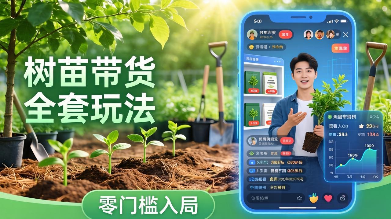 视频号AI树苗带货全套玩法：零门槛入局，掌握豆包、千问等AI工具制作树苗视频的全套流程-网创项目总站