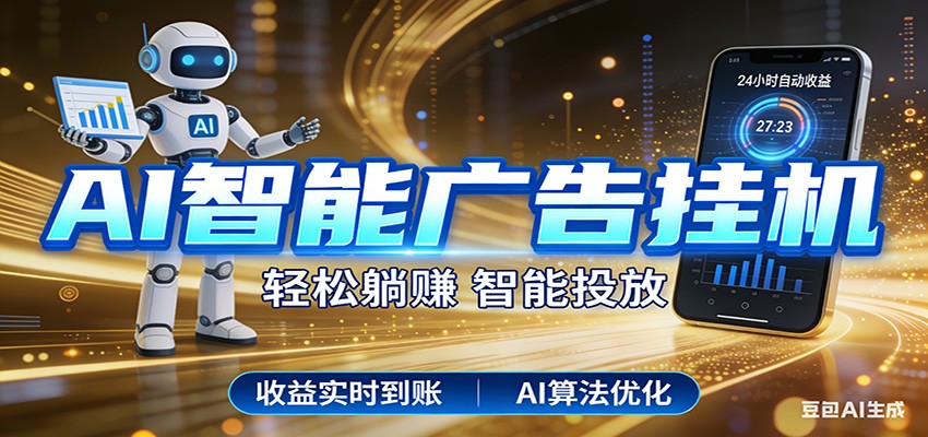 智能广告挂机新时代，利用碎片化时间实现稳定被动收益，AI帮你持续盈利-网创项目总站