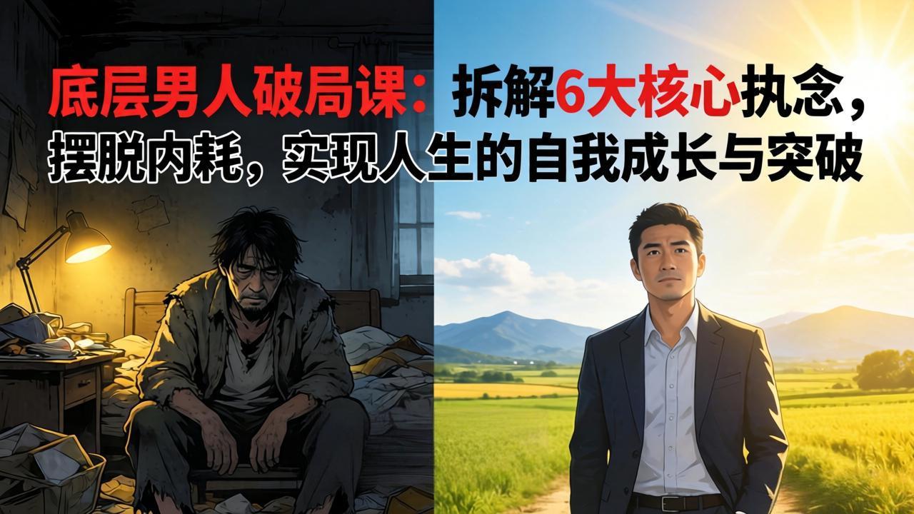 付费文章：底层男人破局课：拆解 6 大核心执念，摆脱内耗，实现人生的自我成长与突破-网创项目总站