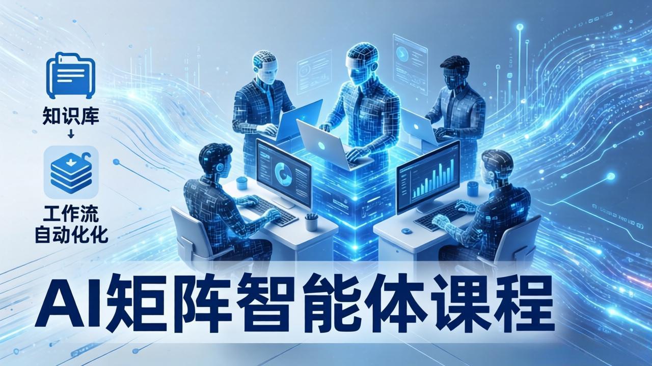 AI矩阵智能体实战：100个数字员工批量生产内容，文本知识库+工作流自动化全搞定-网创项目总站
