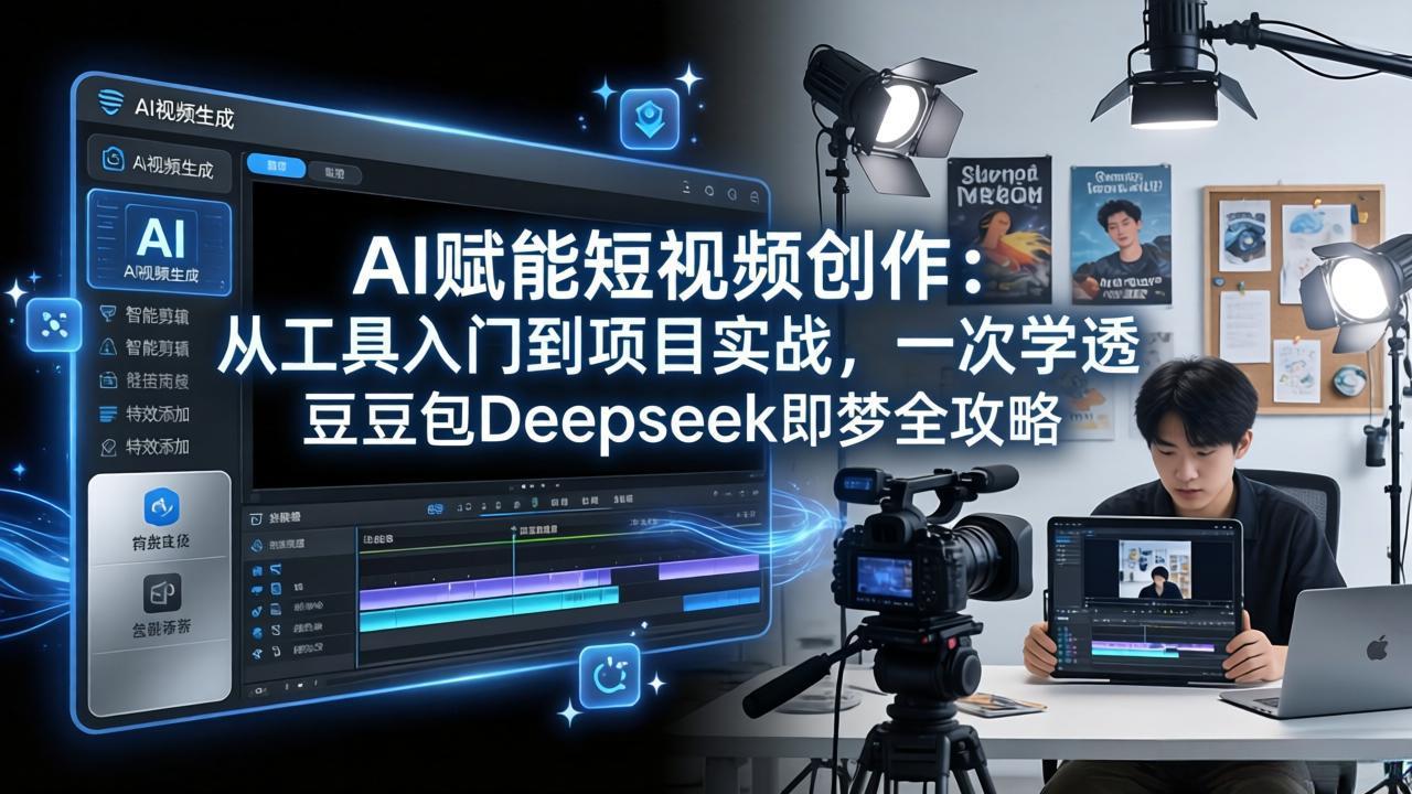 AI赋能短视频创作：从工具入门到项目实战，一次学透豆包Deepseek即梦全攻略-网创项目总站