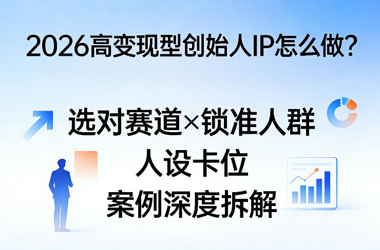 2026高变现型创始人IP怎么做？选对赛道×锁准人群×人设卡位×案例深度拆解-网创项目总站