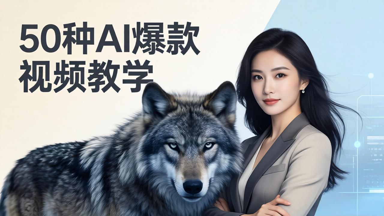 50种AI爆款视频教学：影视级古诗词+治愈萌宠+山海经蛟龙，高阶宝典商业落地-网创项目总站
