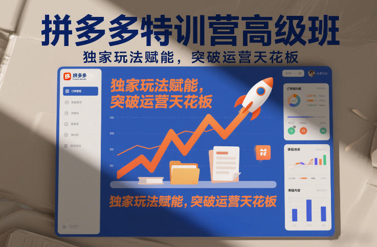 拼多多特训营高阶班，独家玩法赋能，突破运营天花板(更新26年3月27日)-网创项目总站