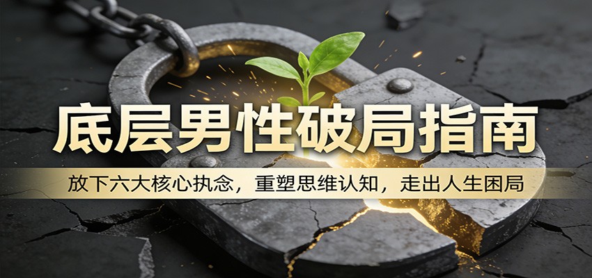 底层男性破局指南：放下六大核心执念，重塑思维认知，走出人生困局-网创项目总站