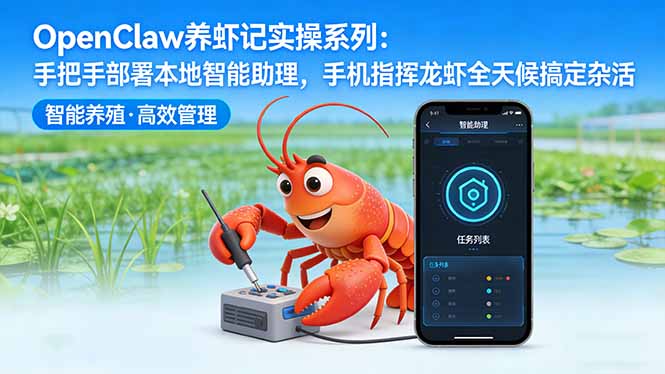 OpenClaw养虾记实操系列-更新：手把手部署本地智能助理，手机指挥龙虾全天候搞定杂活-网创项目总站