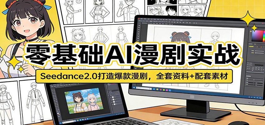 零基础AI漫剧实战：Seedance2.0打造爆款漫剧，全套资料+配套素材-网创项目总站